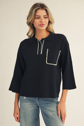 On The Edge Sweater Top