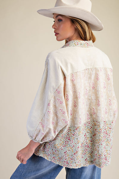 Flower Shop Button Up Top