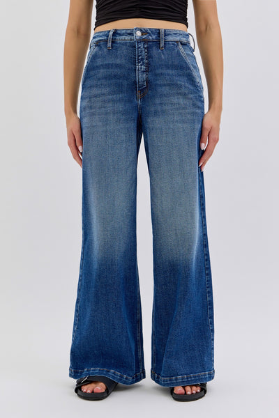 Cello Wide Leg Jean w/Slanted Pocket
