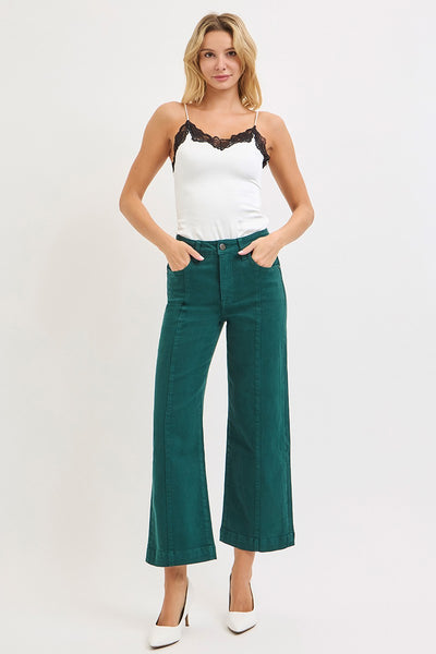 Risen Green TC HR Crop Wide Jean