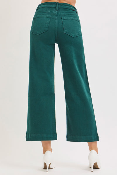 Risen Green TC HR Crop Wide Jean