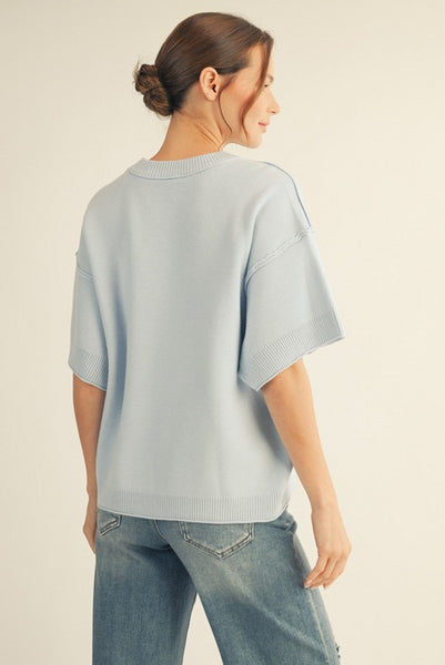 Breezy Blues Sweater Top