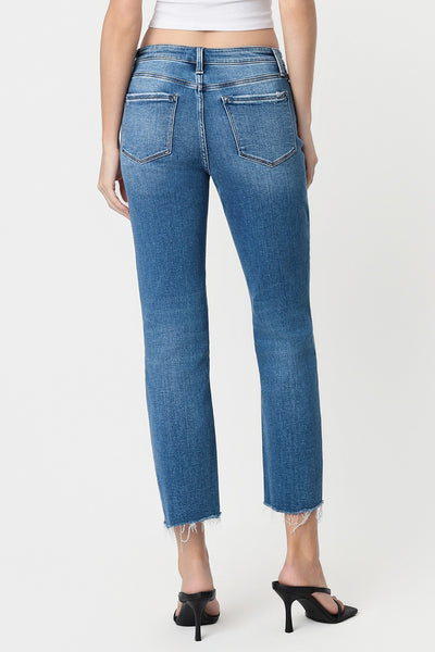 Lovervet HR Frayed Hem Crop Straight Jean