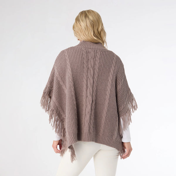 Hayes Cable Knit Poncho