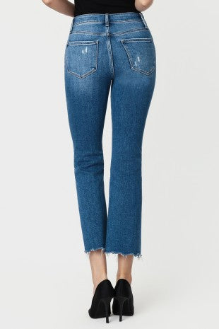 Flying Monkey Raw Distressed Hem HR Kick Flare Phenomenal Jean