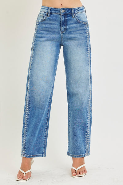 Risen HR Embroided Barrel Jean