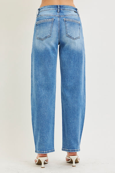 Risen HR Embroided Barrel Jean
