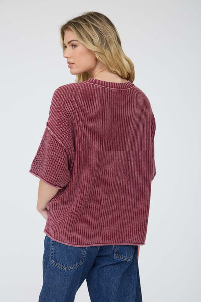 Deep Water Short Sleeve Sweater