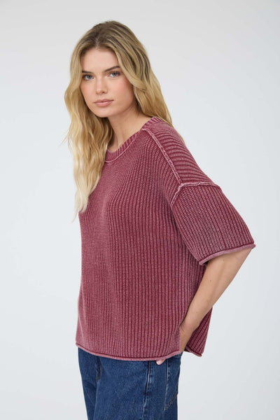 Deep Water Short Sleeve Sweater