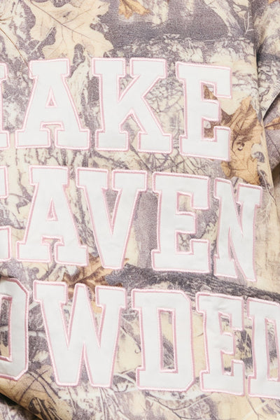 MAKE HEAVEN CROWDED Camo Mock-Neck