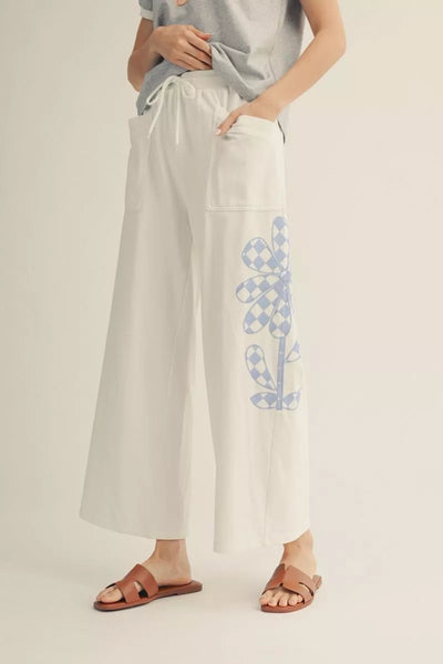 Checkered Flower Pant