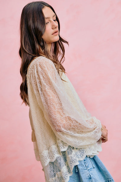 Fall in Love with Lace Top