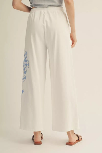 Checkered Flower Pant