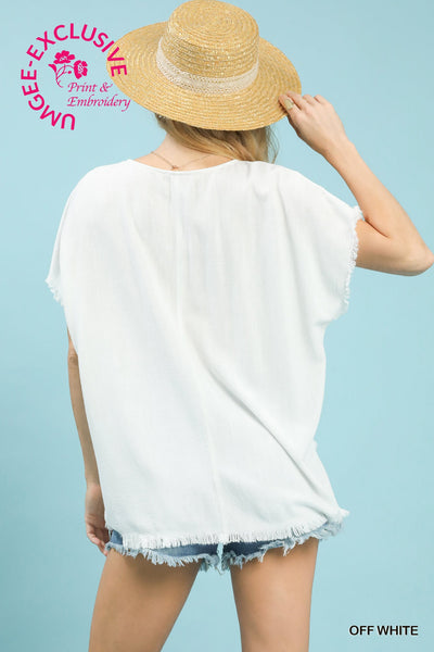 Linen Bloom Top