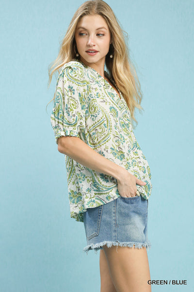 Summer Paisley Top