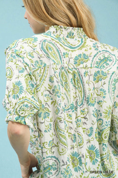 Summer Paisley Top