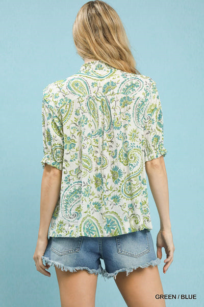 Summer Paisley Top