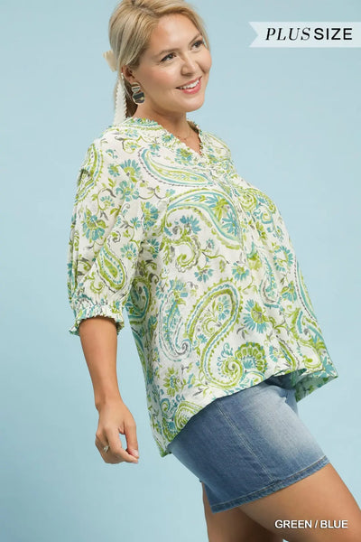 Summer Paisley Top