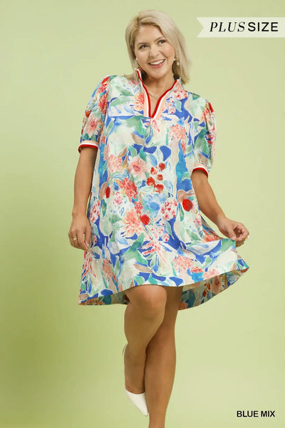 Floral Watercolor Dress