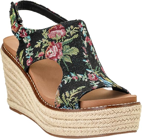Corkys Freddie Wedge Brocade Floral
