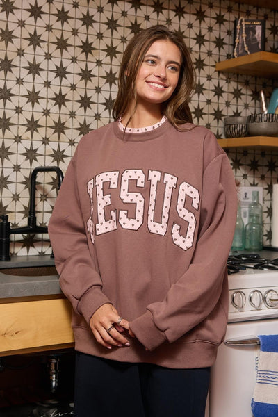 "JESUS" MockNeck Sweatshirt