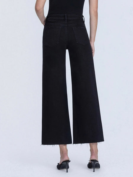 Lovervet HR Raw Hem Crop Wide Leg Jean