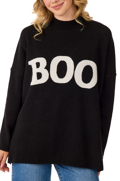 "BOO" Sweater by Mud Pie