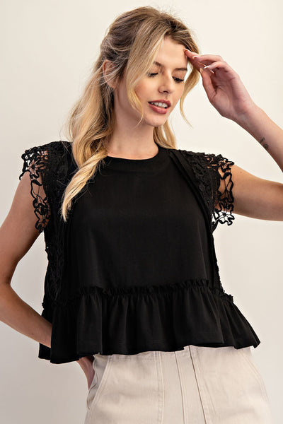 Flirting With Lace Top