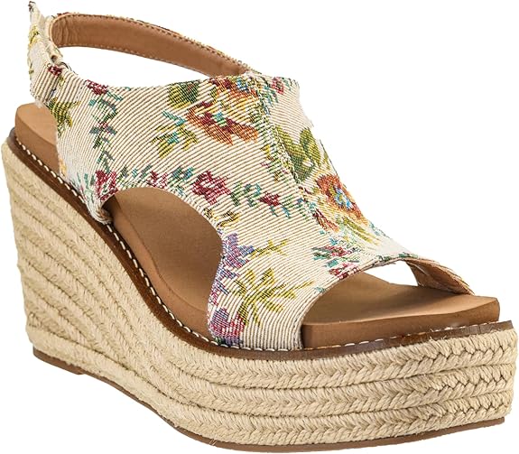 Corkys Freddie Wedge Brocade Floral