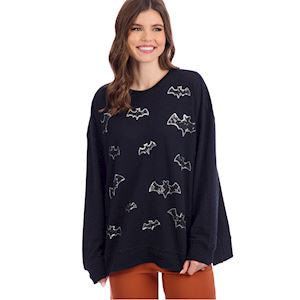 Halloween Sparkle Bat Sweatshirt