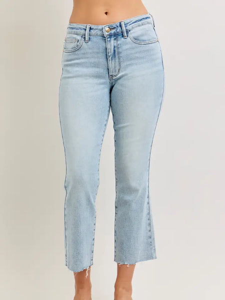 Judy Blue MR Kick Flare W/ Raw Hem