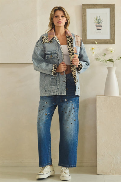 Pieced Together Denim Jacket