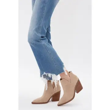 MICA HR Crop Flare With Uneven Hem Jean