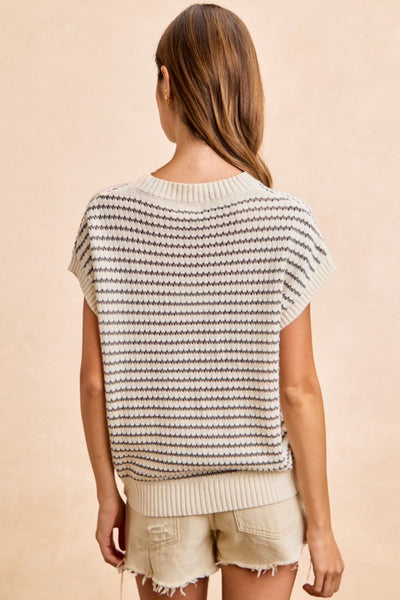 Lined Up Sweater Top