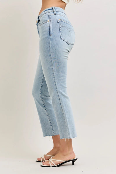 Judy Blue MR Kick Flare W/ Raw Hem