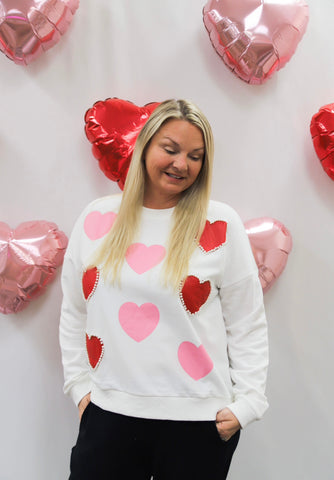 Hearts In Line Sweatshirt