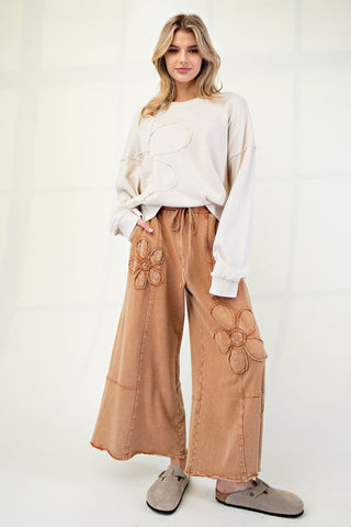 Flower Patch Pant in Almond