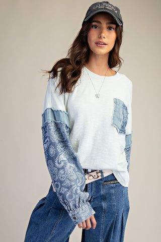 Bandana Mix Print Top