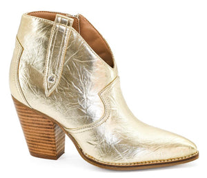 Corkys 'Bar Hoppin' in Gold Wrinkle Bootie