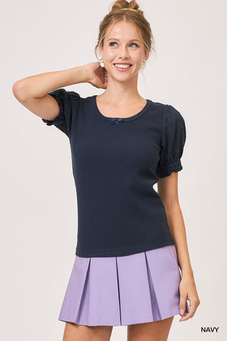Eyelet Detail Top
