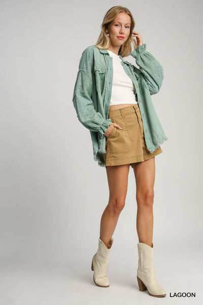 No Excuses Button Down Shirt Jacket
