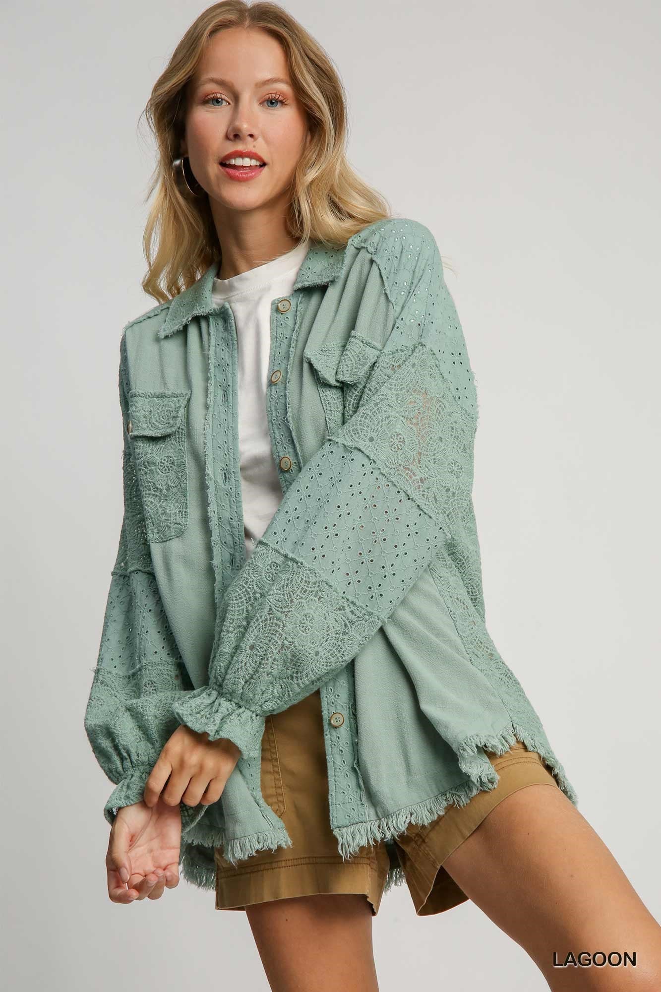 No Excuses Button Down Shirt Jacket