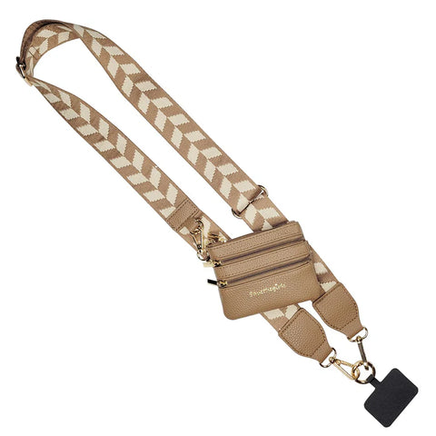 Clip & Go Strap - Chevron Brown