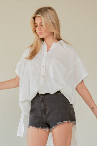 Crinkle Cover Up Top