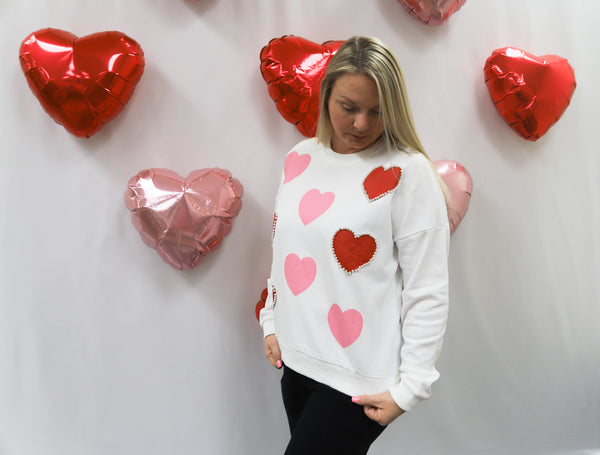 Hearts In Line Sweatshirt