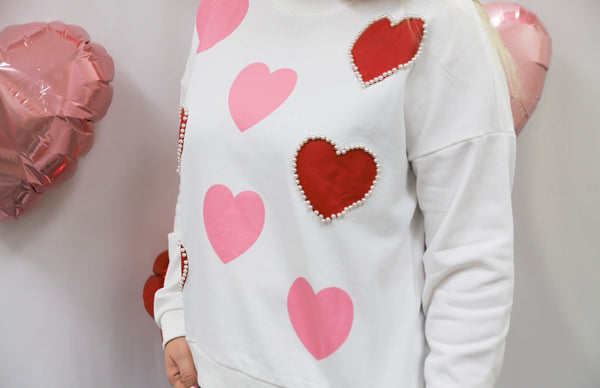Hearts In Line Sweatshirt