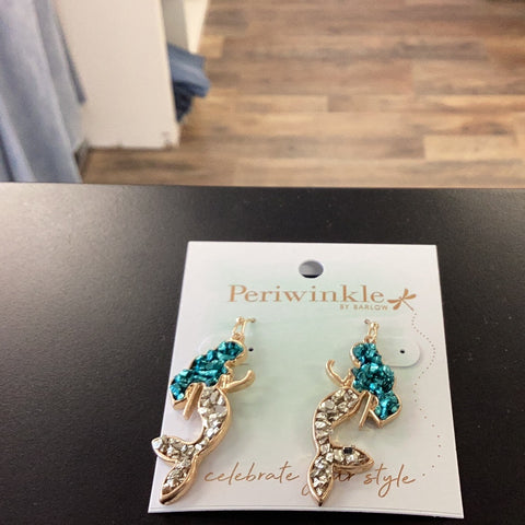 Periwinkle Gold Mermaid with Blue Flakes