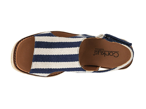 Corkys Freddie Navy Natural Stripe