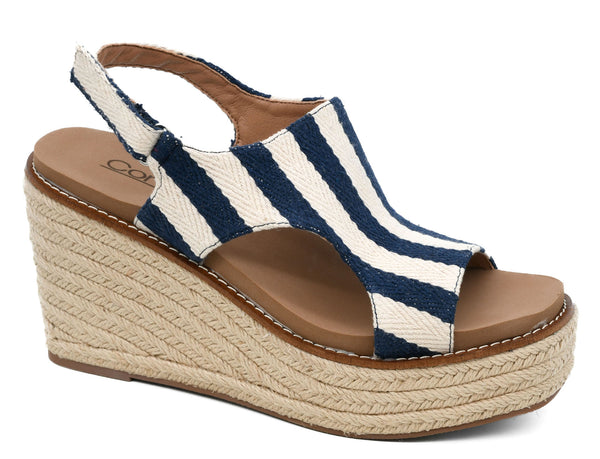 Corkys Freddie Navy Natural Stripe