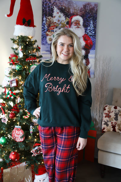 Z Supply Bright Sunday Garland Green Sweatshirt